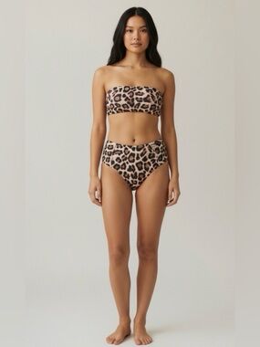 2pc High waisted Leopard Bikini